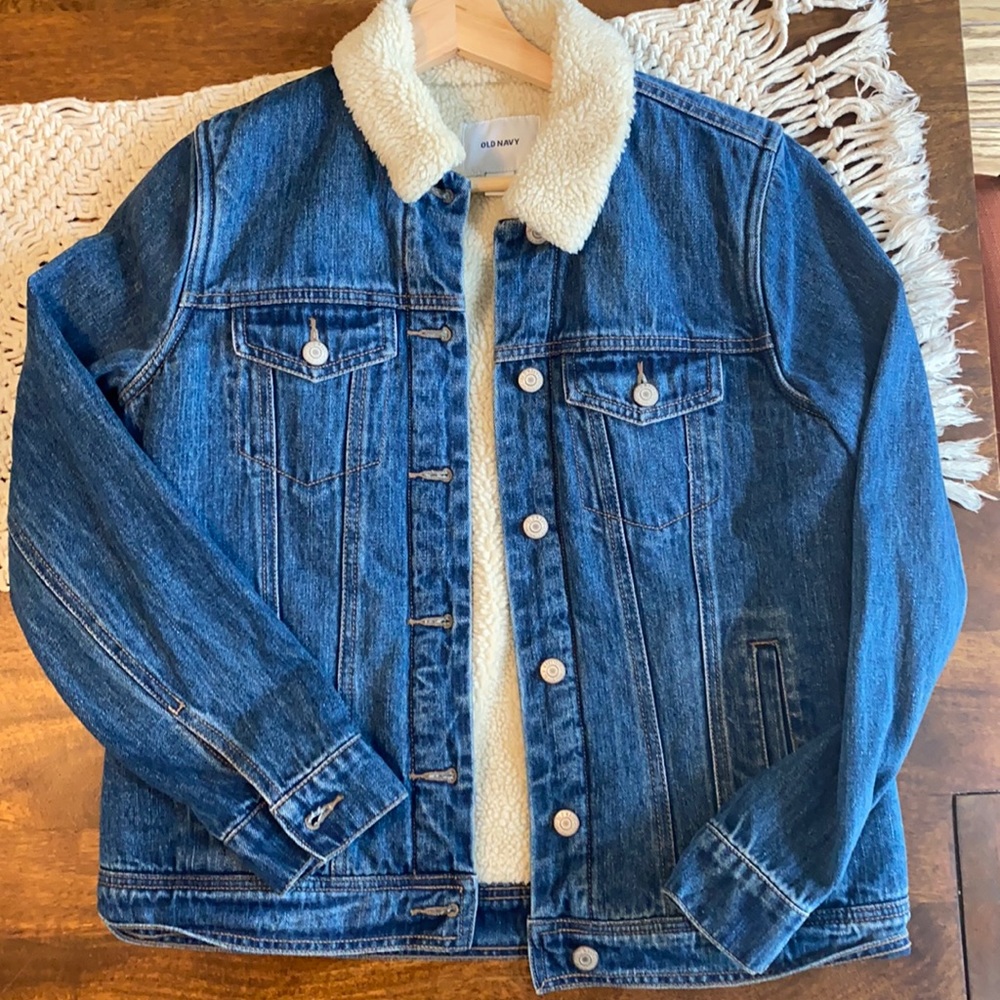 Old Navy Sherpa lined denim jacket